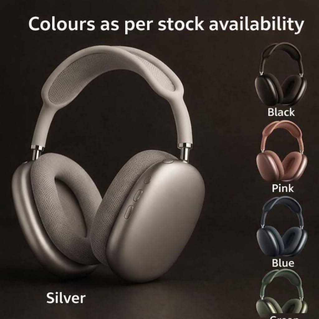 Wireless Bluetooth 5.3 Over-Ear Headphones, Hi-Fi Stereo Sound, Built-in Mic, Long Battery Life