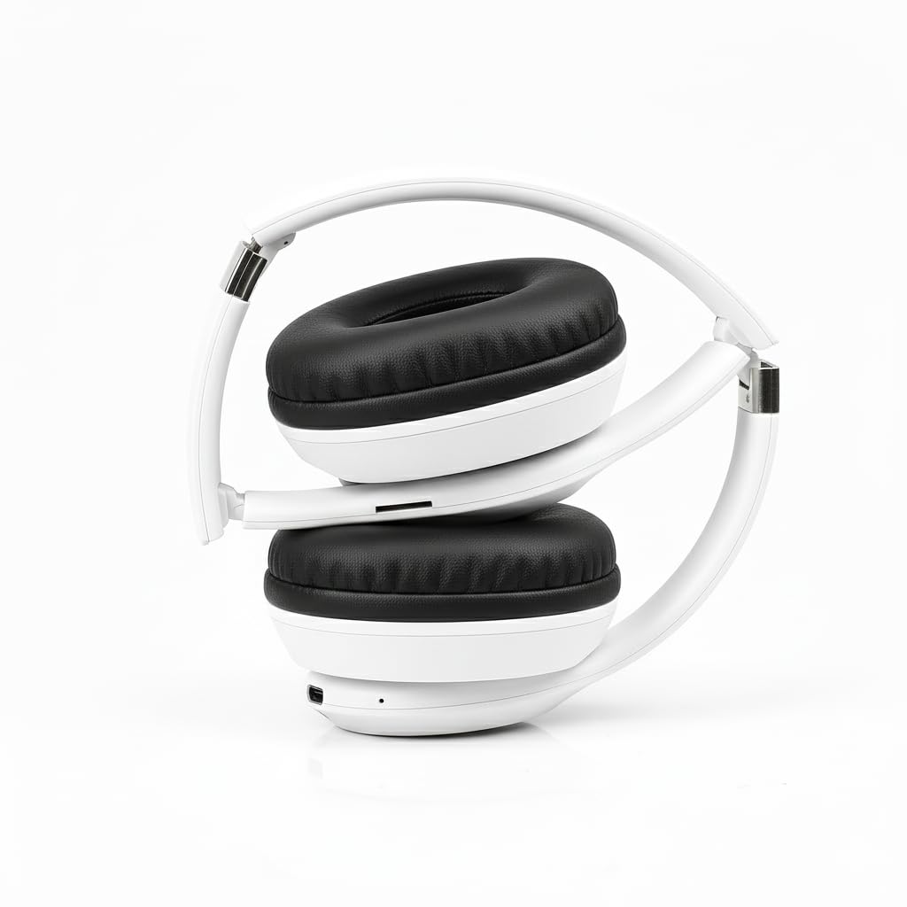 BfsTeckt Wireless Bluetooth Headphones with Deep Bass Sound, Foldable Design, Comfortable Cushioned Earpads, Built-in Mic for Music & Calls, Average Battery(1-3 Hours) Backup, Stylish Everyday Use - Image 3
