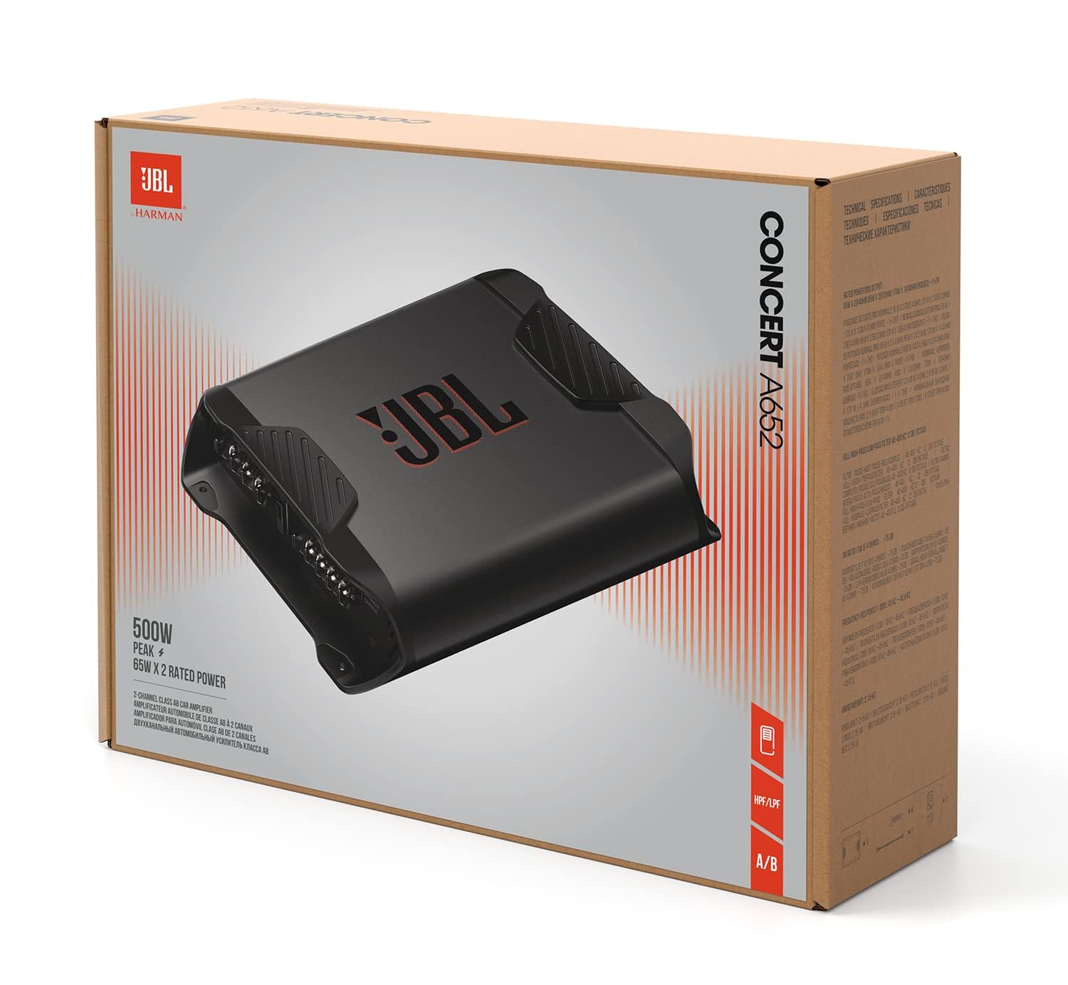 JBL Concert A652 500W 2-Channel Compact Footprint Amplifier. Equipped with Adjustable High-Pass/Low-Pass Crossover Filter, Auto Turn ON Facility, Can Connect Speakers, Tube Subwoofer, Subwoofer. - Image 8