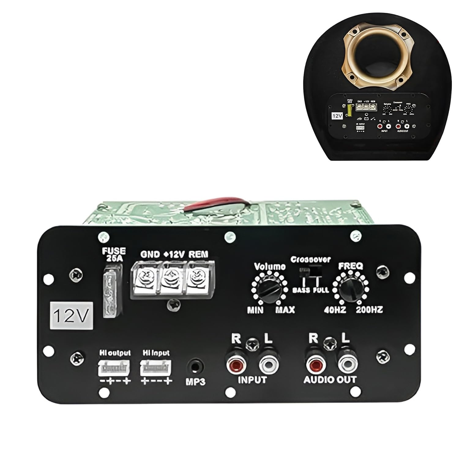 FABTEC 12V Dual Channel 120W Car Audio Amplifier – High Performance Stereo/Mono Amp with Deep Bass Support, Subwoofer Compatible, Class AB Design with MOSFET Power System - Image 2