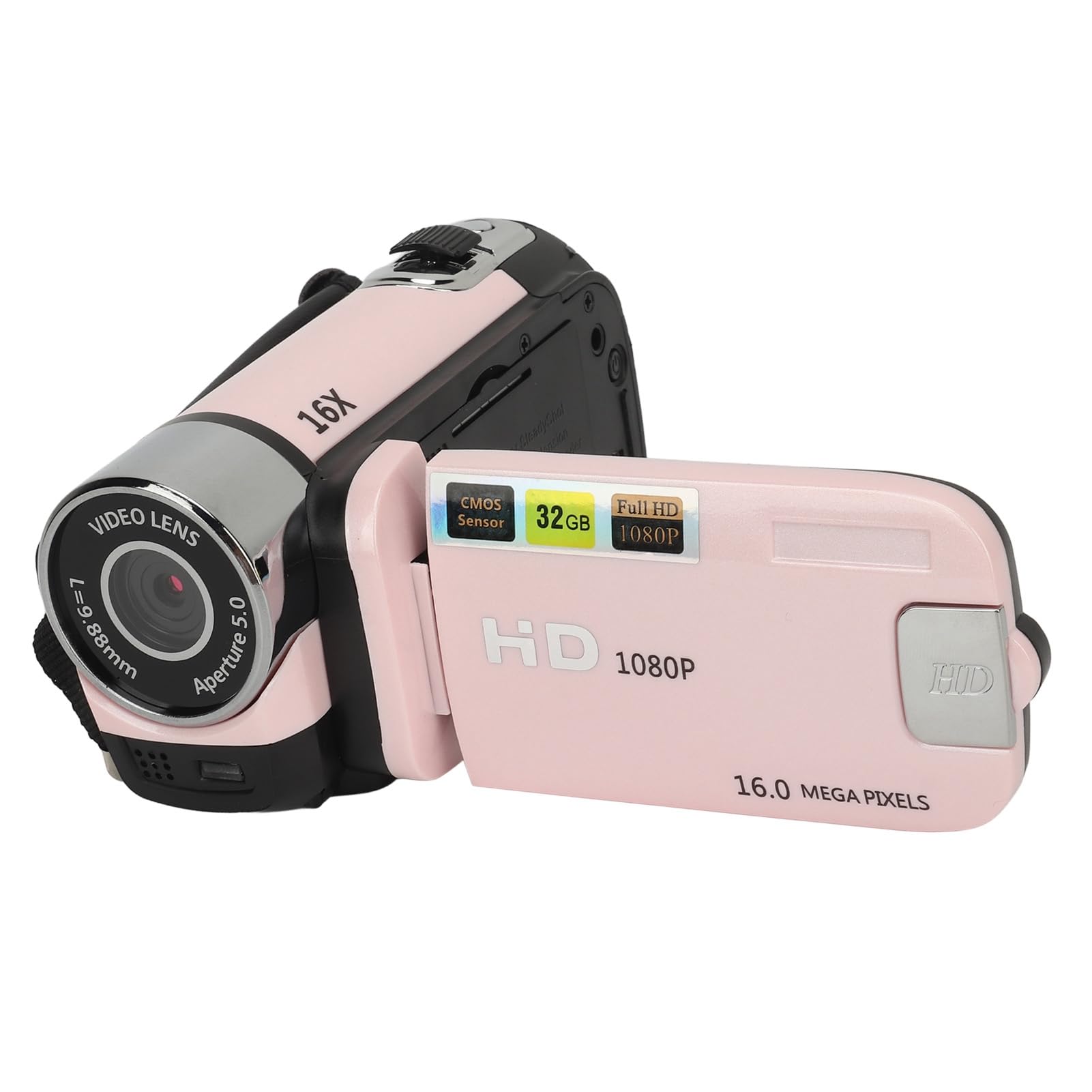 Portable 1080P HD Digital Video Camera Camcorder 16MP 16X Zoom with Fill Light 2.7 Inch Rotatable LCD Screen for Vlogging Travel Sports Events Handheld Recorder - Image 6