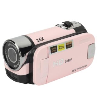 Portable 1080P HD Digital Video Camera Camcorder 16MP 16X Zoom with Fill Light 2.7 Inch Rotatable LCD Screen for Vlogging Travel Sports Events Handheld Recorder