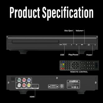DVD Player for TV,All Region Free CD/DVD Player with HDMI/AV Output,Support Mic's/Karaoke,USB/SD Card Reader,Contains HDMI/AV Cable for NTSC/PAL DVD Players,Full Function Remote Control for DVD Player