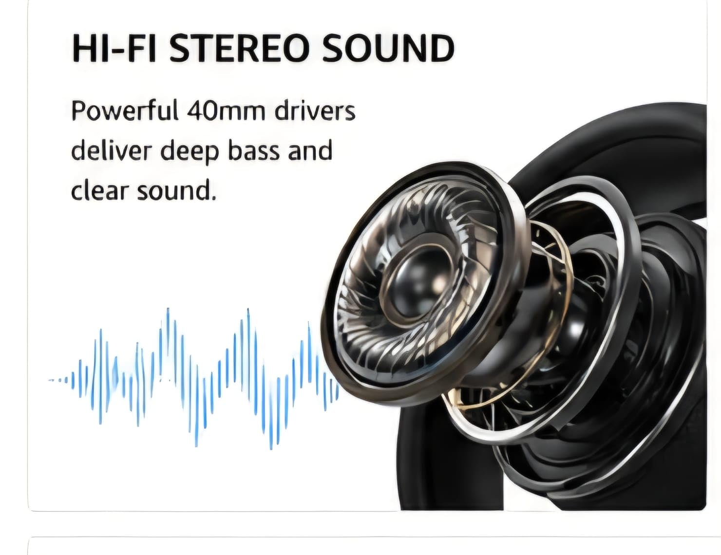 SANTUSHTI FASHION P9 Wireless Bluetooth Headphone, Hi-Fi Stereo Sound, 40mm Drivers - Image 4