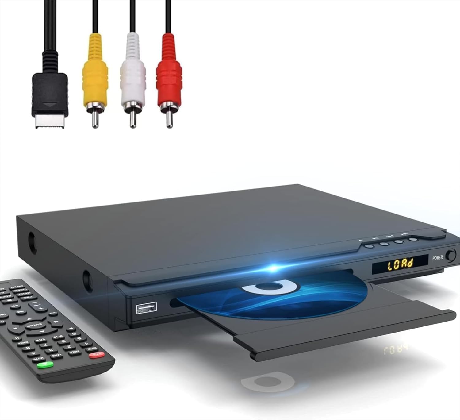 HDMI DVD Player, Multi-Region DVD Player for TV, Supports Mic's & USB Input, NTSC/PAL Systems, HDMI/RCA Cables and Remote Control Included - Image 2