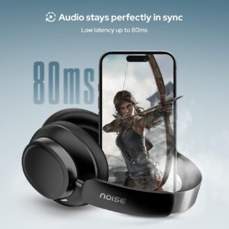 Noise Airwave Max 6 Wireless Bluetooth Headphones (2026 Launch), Hi-Res LDAC Audio, Adaptive ANC 45dB, 120H Battery, Low Latency 80ms, Deep Bass, Over-Ear Noise Cancelling Headphones (Carbon Black)