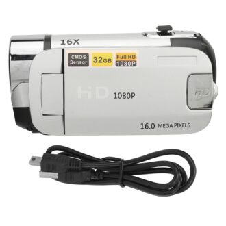 EIMSOAH Vintage Video Camera Camcorder, 16Mp Cam Corder, 1080P Digital Camera, 2.4 Inch Rotatable Screen Camcorder, 16X Zoom HD Video Recorder with Fill Light for Teens Beginner Adult