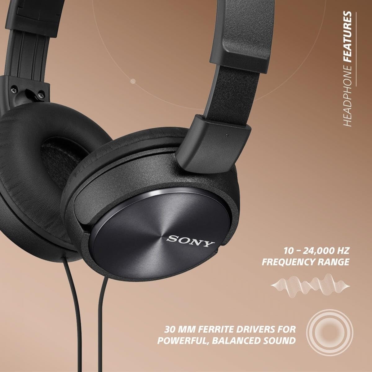 Sony ZX Series MDR-ZX310AP Wired Headband Stereo On Ear Headset -Black - Image 7