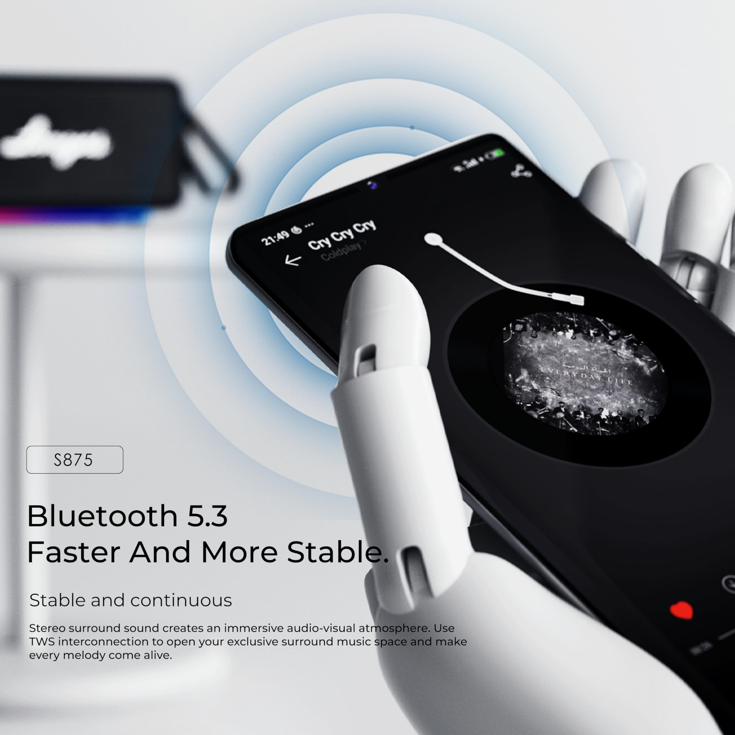 Lenyes S875 Bluetooth Speaker | 40W Portable Speaker | IPX6 Waterproof | RGB Lights | TWS Pairing | Power Bank | AUX/USB/TF Support | Bluetooth 5.3 | 10H Playtime Audio App Compatible (Beige)
