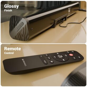 ZEBRONICS 90 Watts, Compact Soundbar, Home Theatre, Dual Driver Soundbar, 11.43cm Subwoofer, HDMI ARC, Bluetooth v5.1, Wall Mountable, Glossy Finish (Juke BAR 200A)