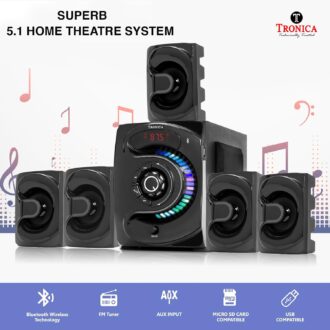 TRONICA 444 Superb 5.1 Bluetooth Home Theater System 45W with FM/PenDrive/Sd Card/Mobile/Aux Support & Remote