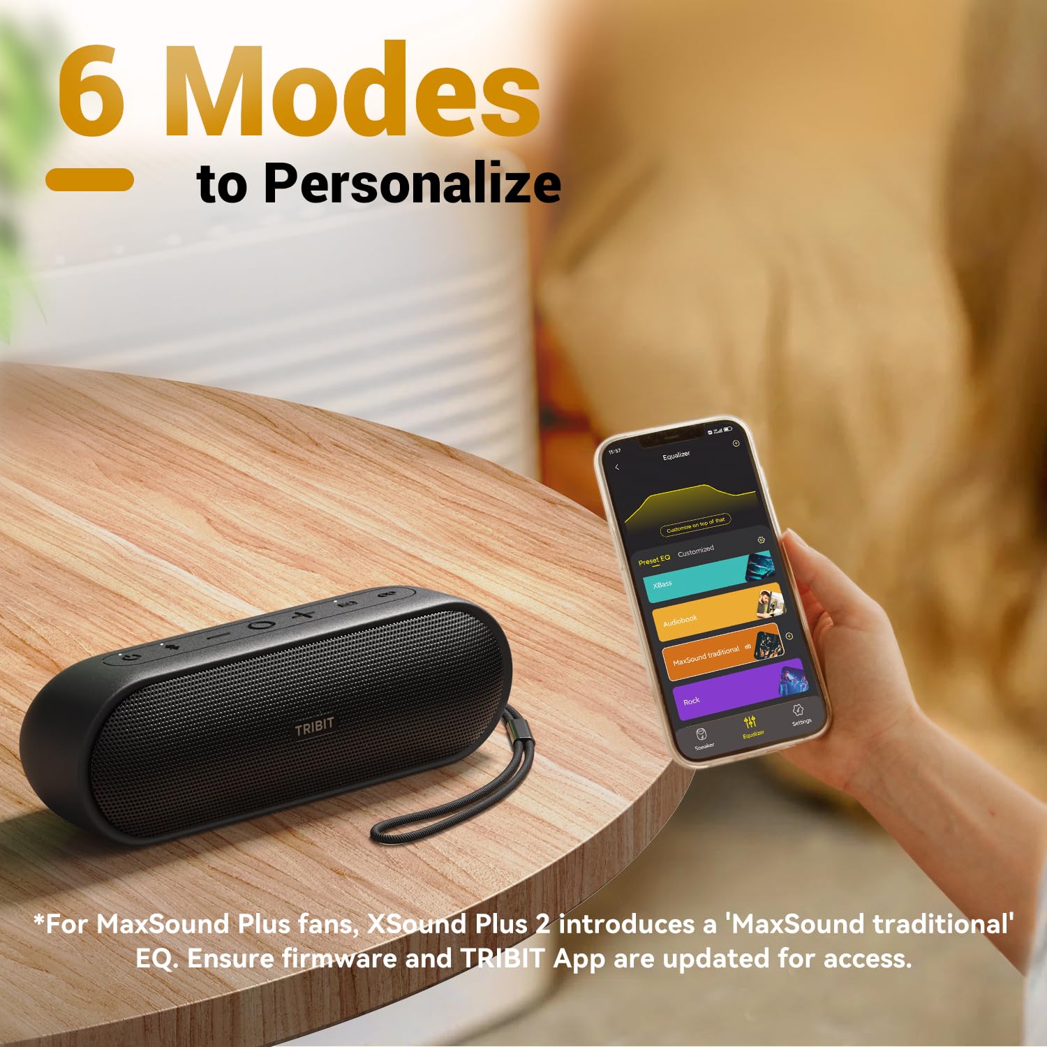 Tribit XSound Plus 2 30W 5.3 Bluetooth Wireless Speakers,Powerful Louder Stereo Sound with Bass-Enhanced XBass Function,24H Playtime,IPX7 Waterproof,Built in Mic,150ft BT Range for Home/Outdoor,Black - Image 6