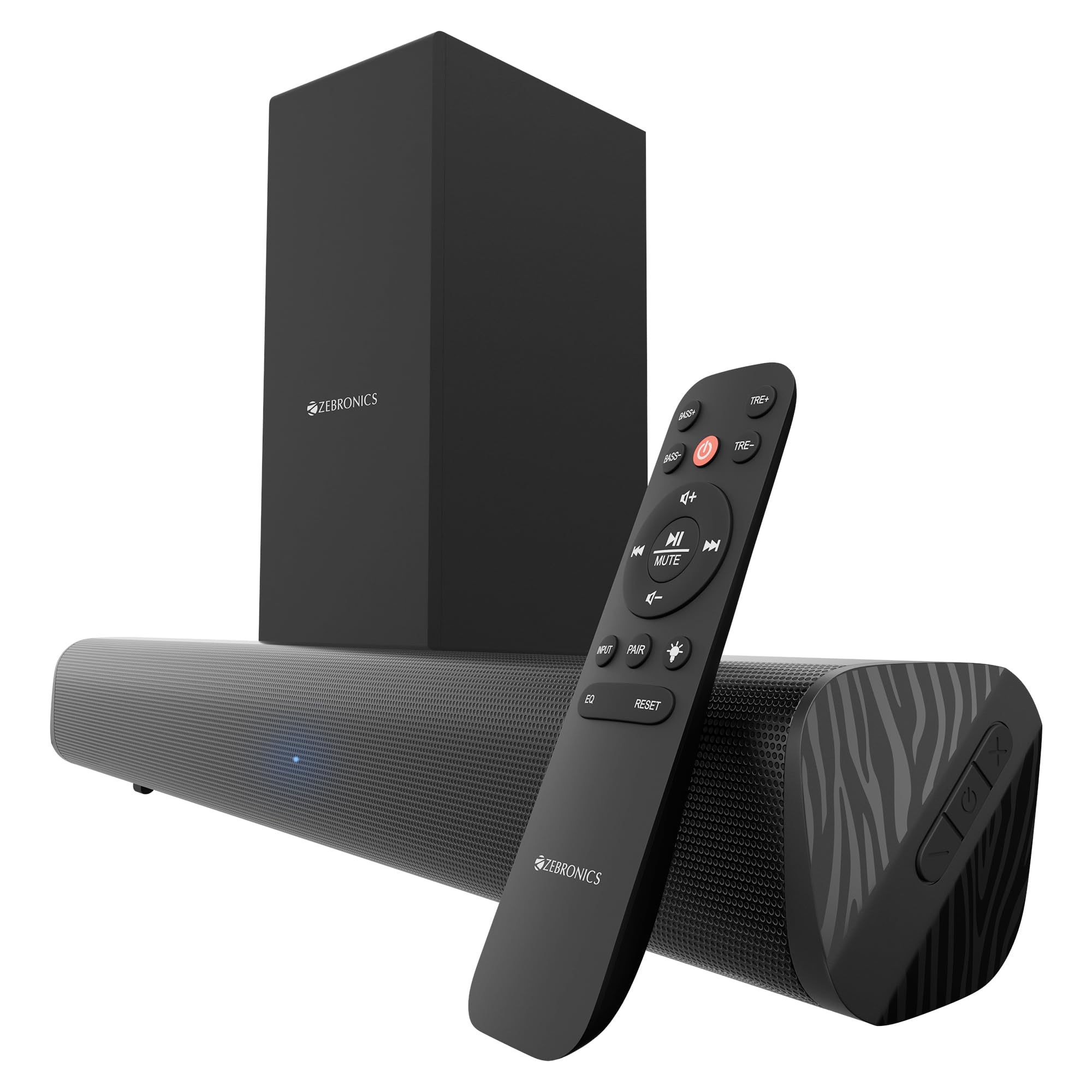 ZEBRONICS 90 Watts, Compact Soundbar, Home Theatre, Dual Driver Soundbar, 11.43cm Subwoofer, HDMI ARC, Bluetooth v5.1, Wall Mountable, Glossy Finish (Juke BAR 200A) - Image 2