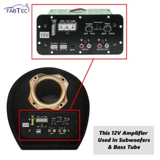 FABTEC 12V Dual Channel 120W Car Multi Channel Amplifier Stereo Power Mono Amp Audio, Bass Sub Woofer Kit, Monoblock, Class AB, Mosfet Power Supply(1 Year Warranty)
