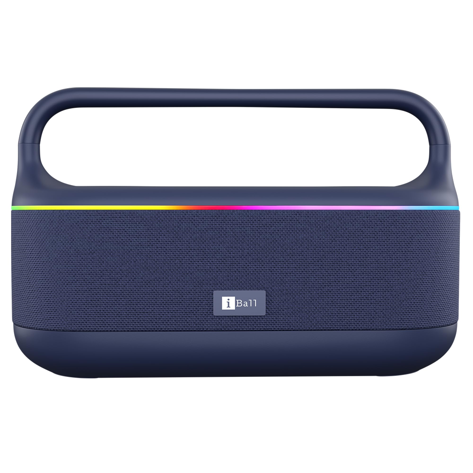 iBall Dhun 180 Portable Bluetooth Speaker, 50W RMS, 5Hrs Playback, Dual Drivers, Dual EQ, Metal Handle, Powerful BASS, TWS Support, RGB Lights, Fabric Finish, Type-C, Call Function (Blue) - Image 2