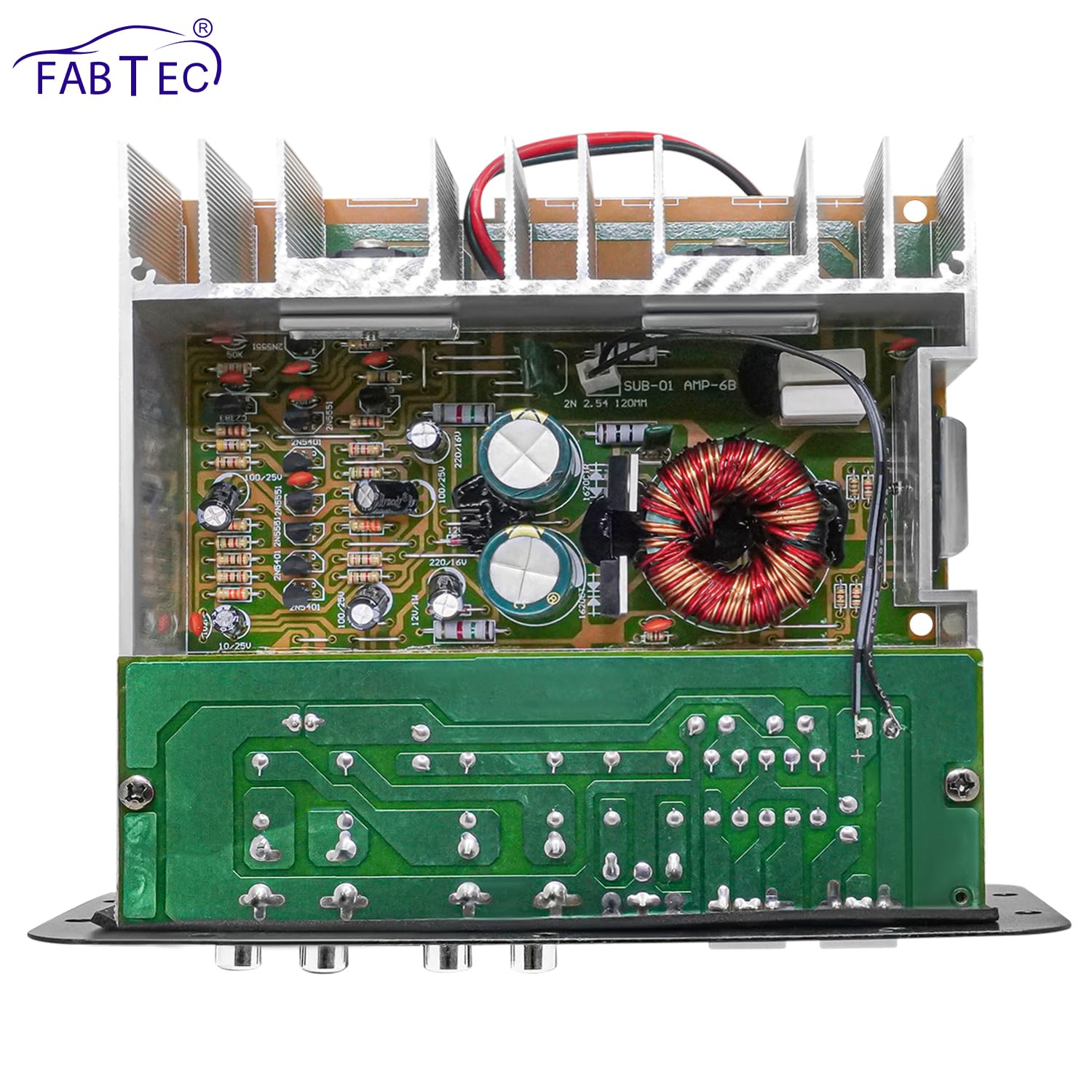 FABTEC 12V Dual Channel 120W Car Audio Amplifier – High Performance Stereo/Mono Amp with Deep Bass Support, Subwoofer Compatible, Class AB Design with MOSFET Power System - Image 5