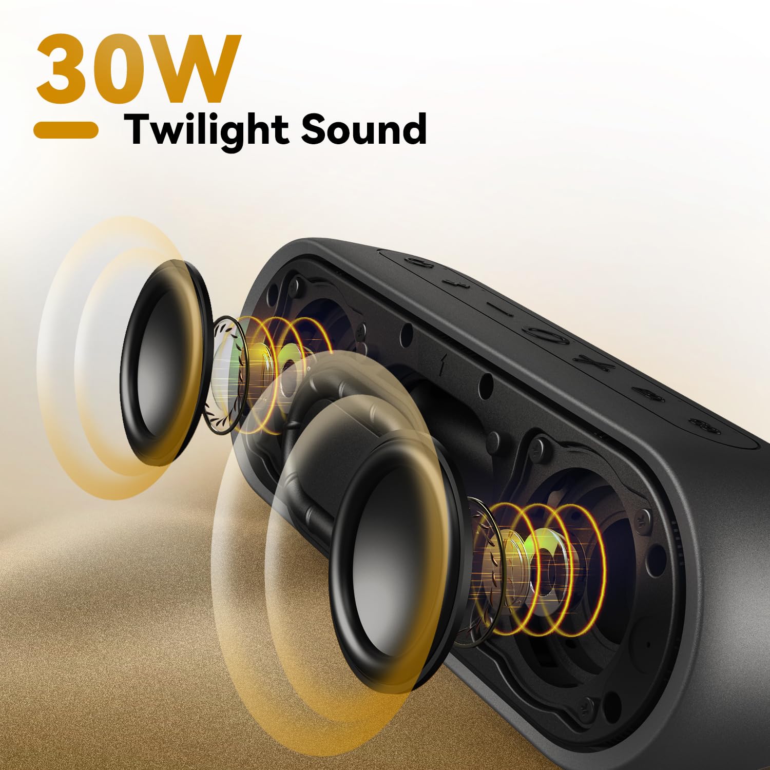Tribit XSound Plus 2 30W 5.3 Bluetooth Wireless Speakers,Powerful Louder Stereo Sound with Bass-Enhanced XBass Function,24H Playtime,IPX7 Waterproof,Built in Mic,150ft BT Range for Home/Outdoor,Black - Image 3