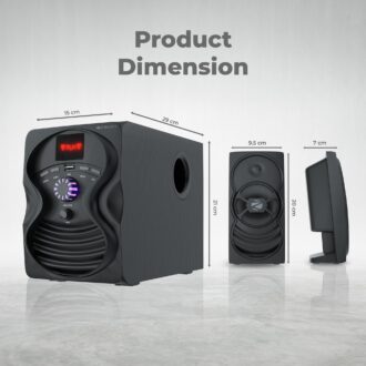 ZEBRONICS Omega 7.1 Home Theatre Speaker with 120W Output, Bluetooth v5.0, USB, AUX, FM Radio, Powerful Subwoofer, LED Display, Remote, Volume & Bass Control