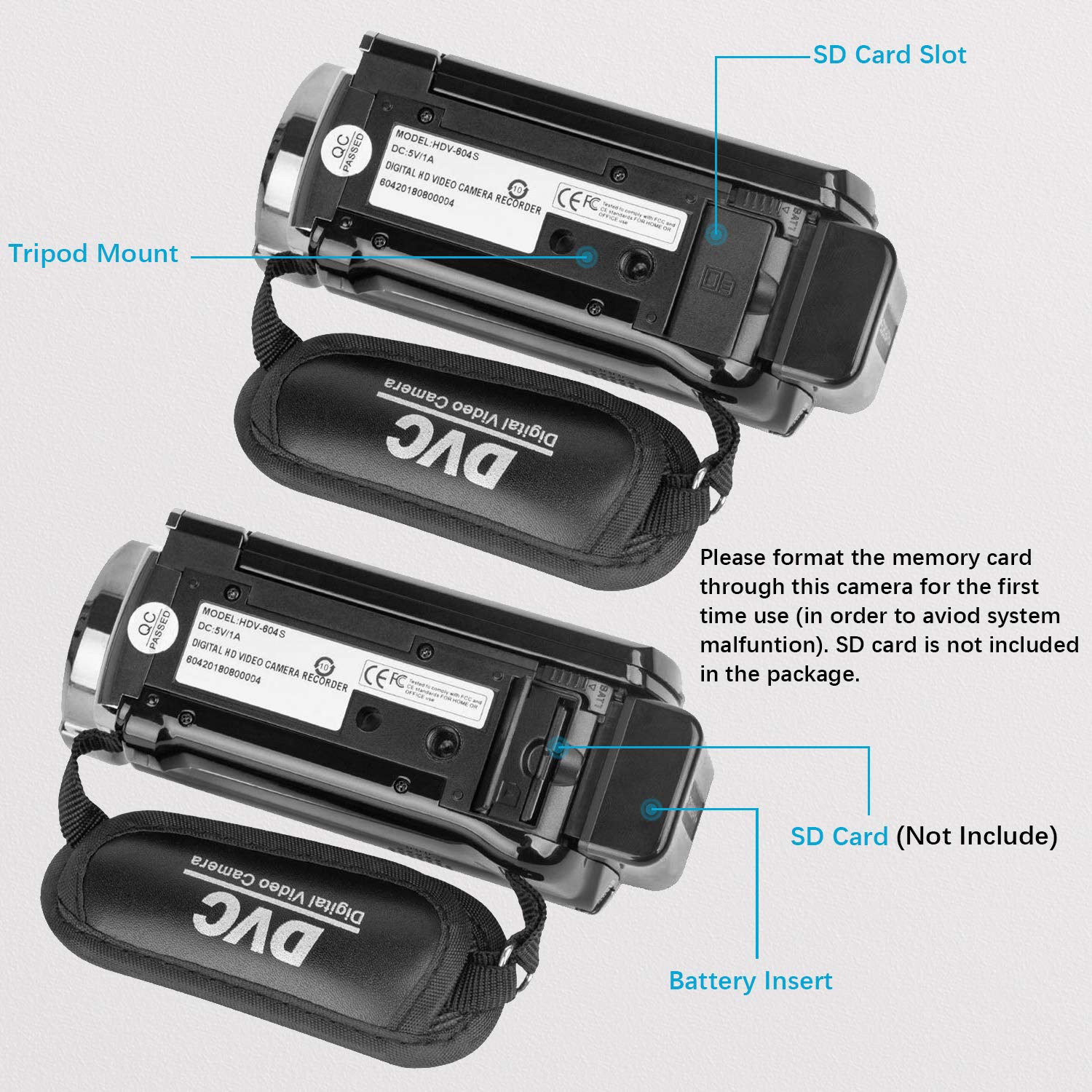 Video Camera Camcorder kimire Digital Camera Recorder Full HD 1080P 15FPS 24MP 3.0 Inch 270 Degree Rotation LCD 16X Digital Zoom Camcorder Camera with 2 Batteries(Black) - Image 6