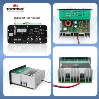 Toyotone 12V - 120W RMS Pure Bass Car Mono Amplifier For Basstubes, Underseat, SubWoofer Enclosure And Subwoofer Kit, Monoblock, Class AB, MOSFET Power Amplifier
