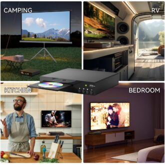 HDMI DVD Player for TV, 1080P Region Free DVD Player with USB Input and HDMI/RCA Output, CD Player with Remote Control Support PAL/NTSC