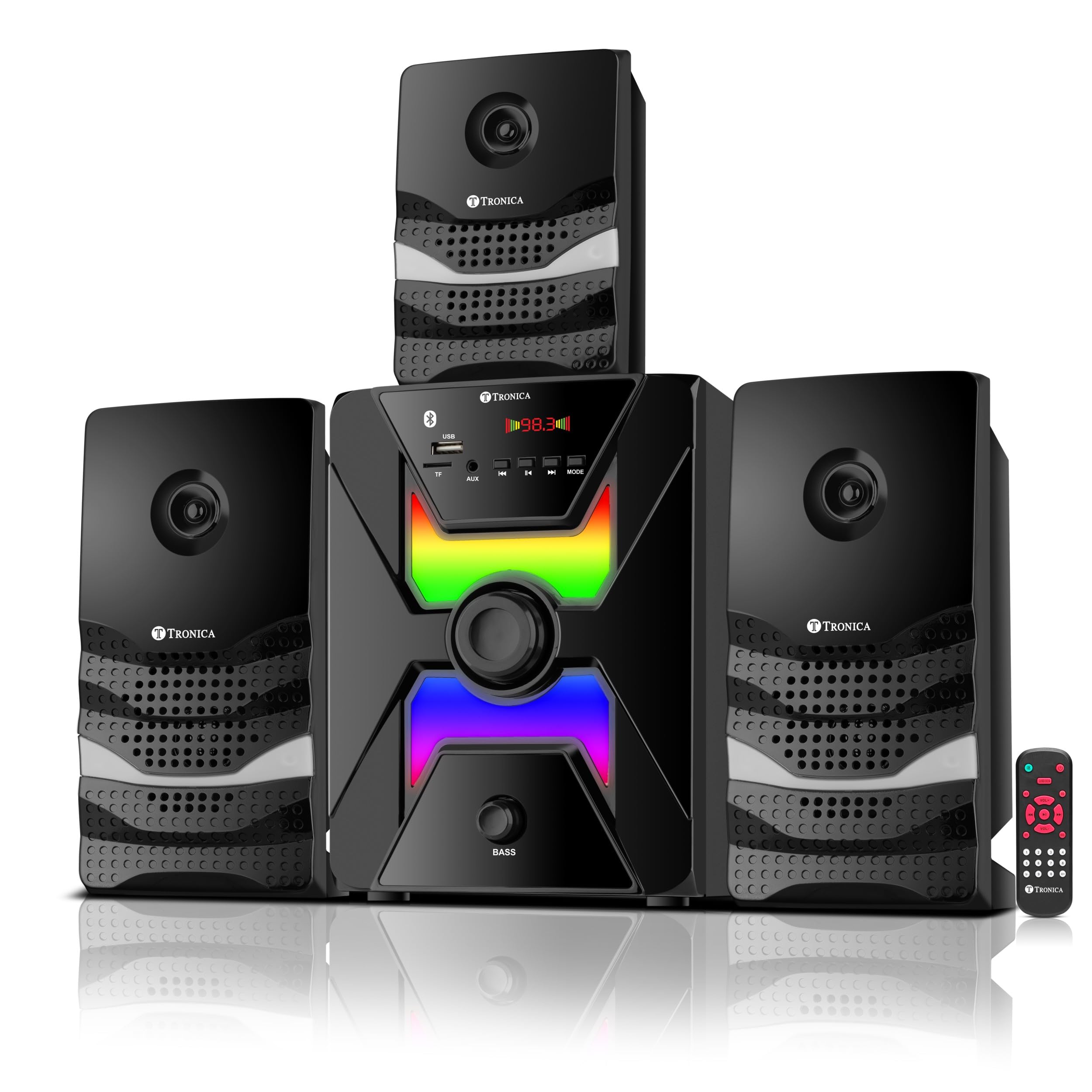 Tronica Super King 3.1 Channel 35W Complete Bluetooth Home Theatre System with Subwoofer, Remote Control, Aux,Pen Drive,FM & Smart TV Support - Image 2
