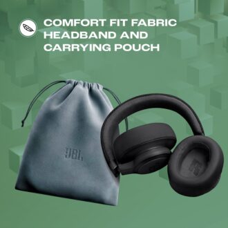 JBL Live 770NC True Adaptive Noise Cancellation Headphones Wireless Over Ear, Spatial Sound, 65Hrs Playtime, Speed Charge, Multipoint Connect & Personi-Fi 2.0, Customized EQ, Google Fast Pair, Black