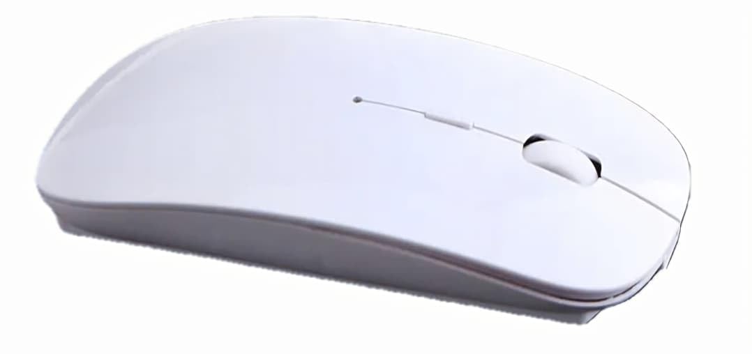 Wireless Mouse, Bluetooth and 2.4G Dual Mode, Rechargeable (White)