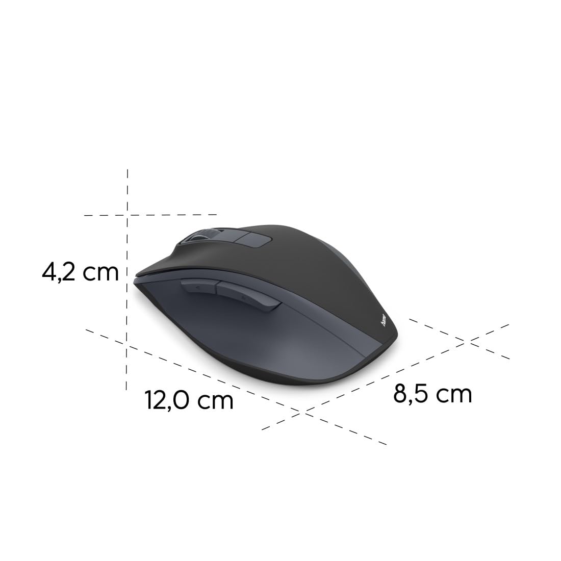 Wireless Rechargeable Mouse with Battery, Ergonomic Shape, 6 Buttons, 800/1200/1600 DPI, AI Assistant, 2.4 GHz, Ideal as Computer Mouse, Laptop Mouse, Black - Image 6