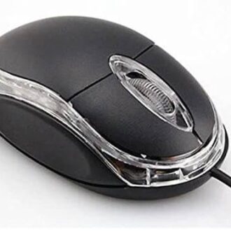 Wired USB Optical Mouse with Scroll Wheel, Black