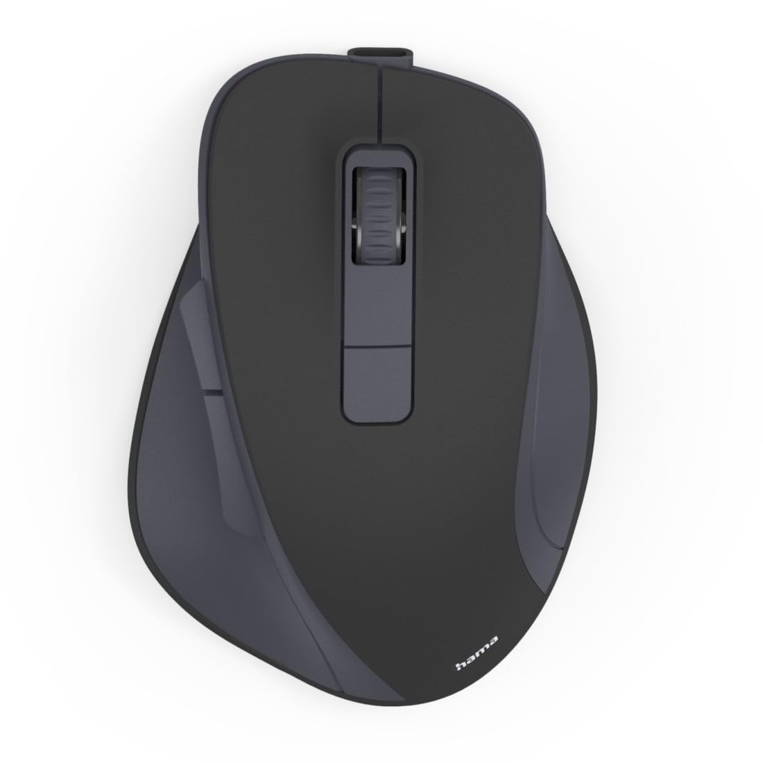 Wireless Rechargeable Mouse with Battery, Ergonomic Shape, 6 Buttons, 800/1200/1600 DPI, AI Assistant, 2.4 GHz, Ideal as Computer Mouse, Laptop Mouse, Black