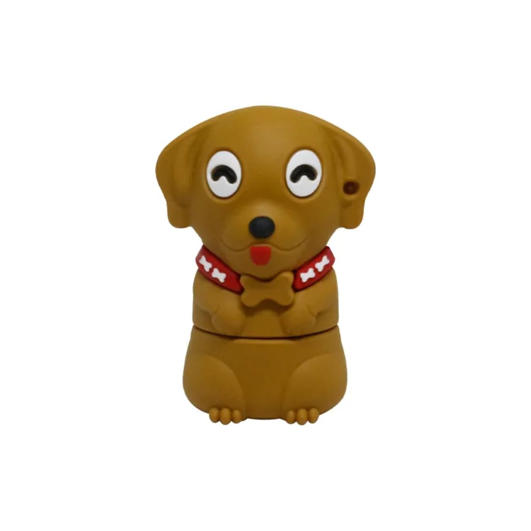 SippyTales~Cute Dog USB Flash Drive, Brown Puppy Design Memory Stick with Red Bone Collar, Novelty Animal Storage Device, 2.0 Pen Drive, High Speed Data Transfer (4, GB) - Image 2