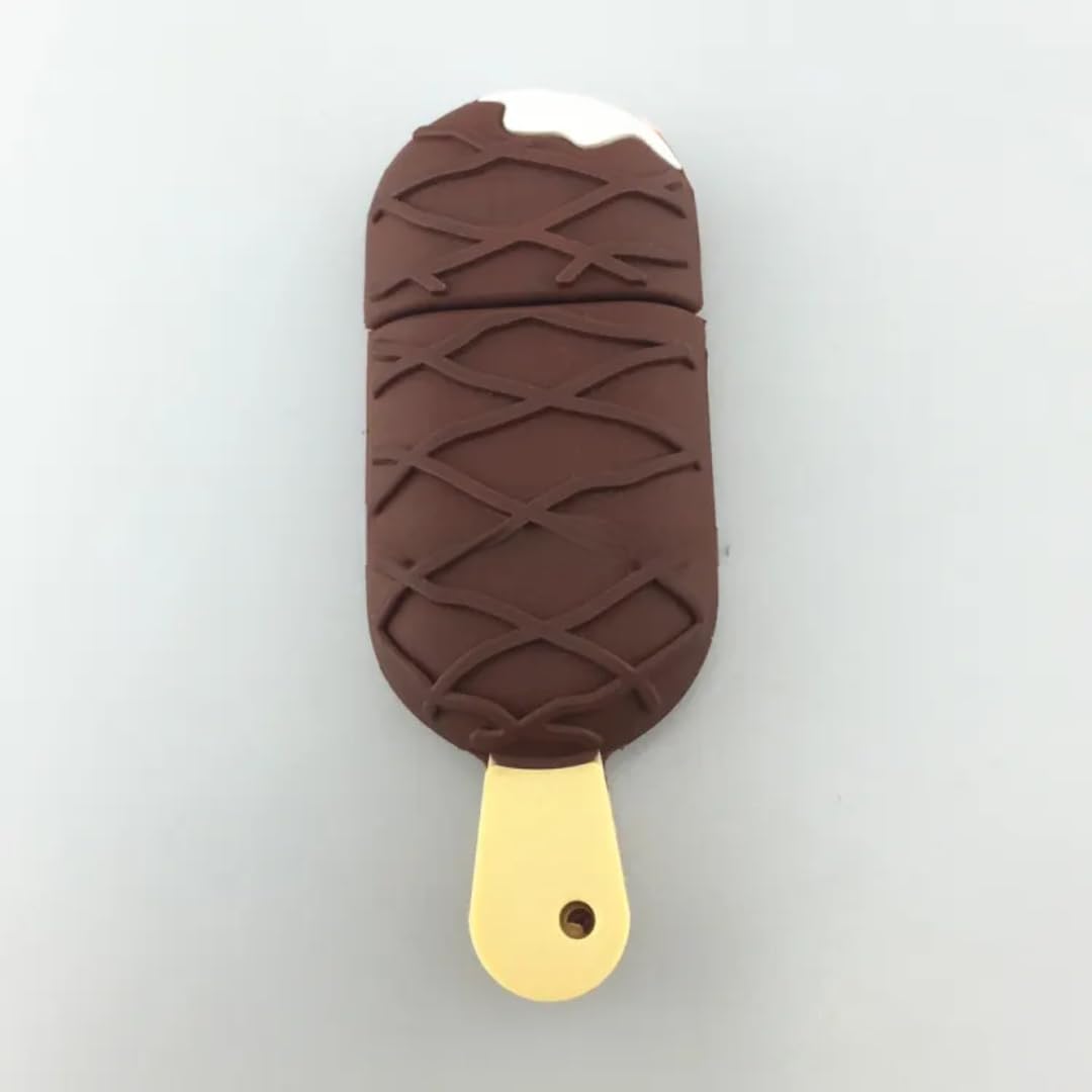 SippyTales~Cute Ice Cream Shape USB Flash Drive 2.0 | Chocolate Design Rubber Pendrive| High Speed, Waterproof, Plug & Play, Cartoon Memory Stick for Laptop, Car, Gift Use (32, GB) - Image 6