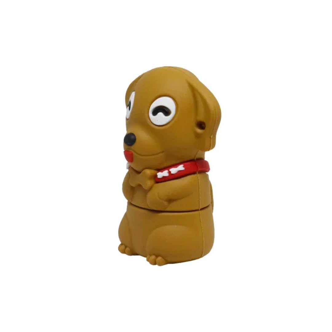 SippyTales~Cute Dog USB Flash Drive, Brown Puppy Design Memory Stick with Red Bone Collar, Novelty Animal Storage Device, 2.0 Pen Drive, High Speed Data Transfer (4, GB) - Image 4