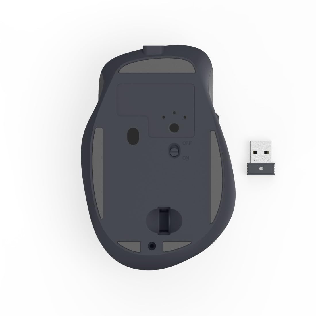 Wireless Rechargeable Mouse with Battery, Ergonomic Shape, 6 Buttons, 800/1200/1600 DPI, AI Assistant, 2.4 GHz, Ideal as Computer Mouse, Laptop Mouse, Black - Image 5