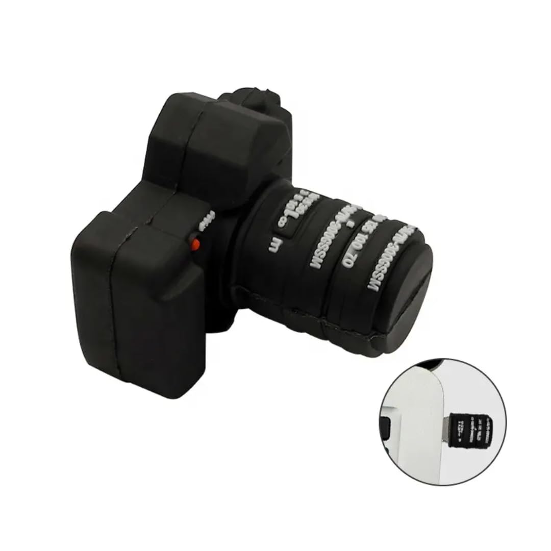 SippyTales ~Camera Shaped USB Flash Drive, Black, 2.0, Storage Device, Novelty Photography Gift, High Speed Data Transfer, for Laptop, Car, Home (32, GB) - Image 3