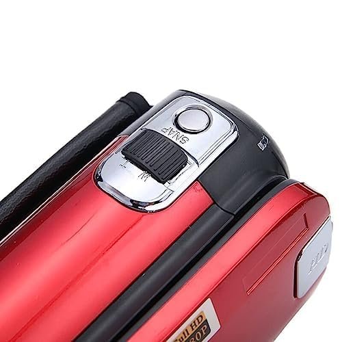 Mytechvision Digital Video Camera, Full HD 1080P Camcorder, 16x Zoom, 16MP, 3-inch Screen, Night Vision, Anti-Shake, 270 Degree Rotation, 32GB Storage, Red, for Vlogging - Image 4