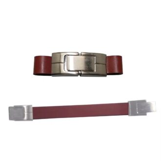 SippyTales Leather Wristband USB Flash Drive 128GB | PU Leather Bracelet Pendrive with Metal Clasp | USB 2.0 Premium Fancy Pen Drive | Grade A Chip | Stylish Gifting USB Disk (Black)
