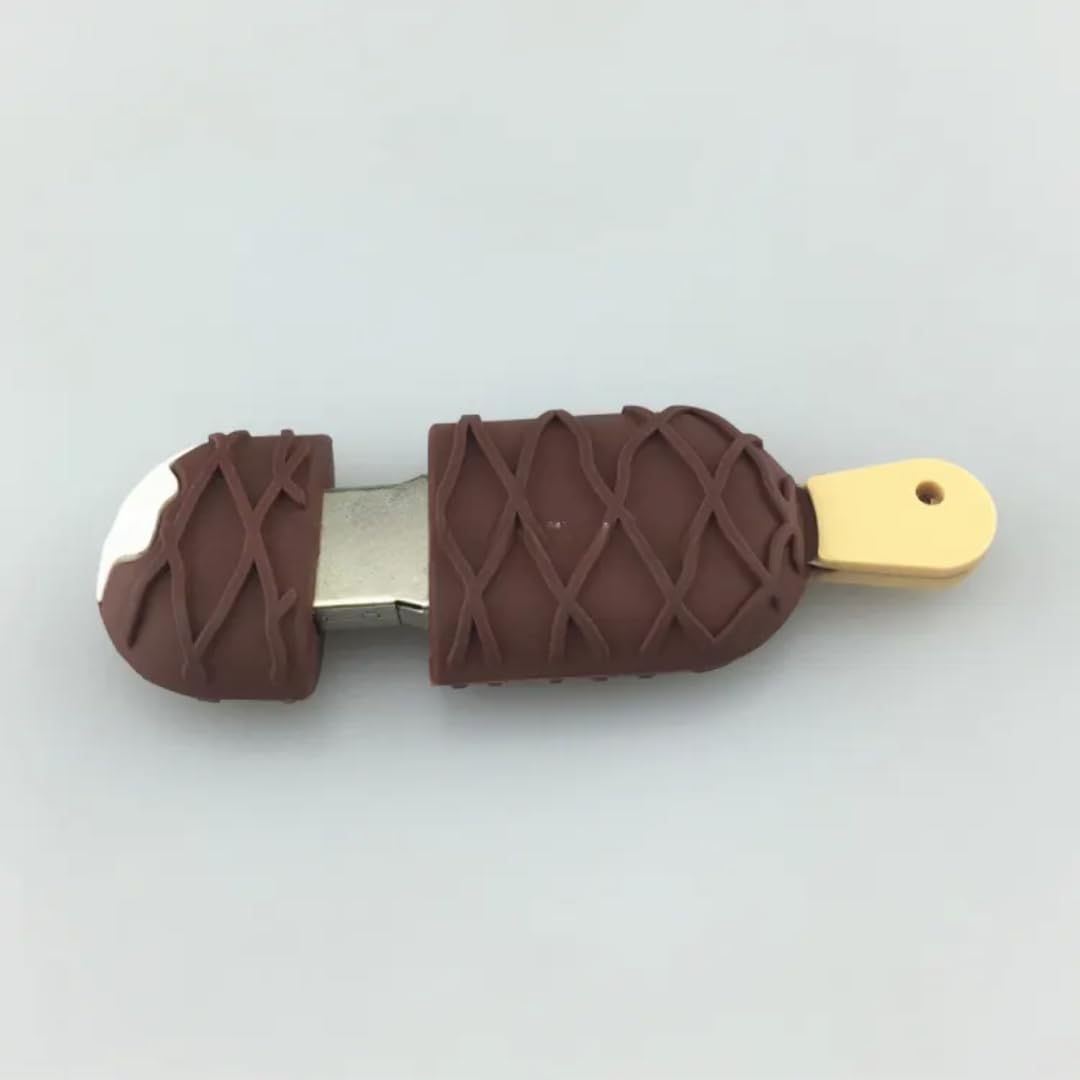 SippyTales~Cute Ice Cream Shape USB Flash Drive 2.0 | Chocolate Design Rubber Pendrive| High Speed, Waterproof, Plug & Play, Cartoon Memory Stick for Laptop, Car, Gift Use (32, GB) - Image 5