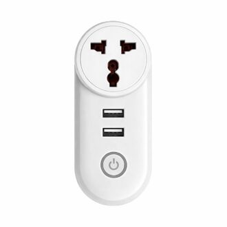 Lezu Wi-Fi Smart Universal Plug with 2 USB ports, Compatible wiht Apple HomePod, Google Home & Nest Devices & Amazon Alexa Devices.