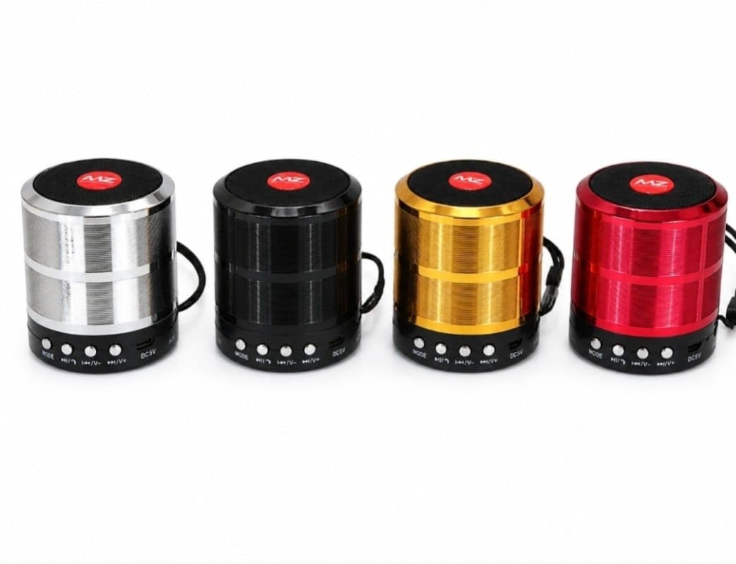 Z Mini Portable Bluetooth Speaker, Silver, Metal Body, with Wrist Strap, USB Port, DC5V - Image 2