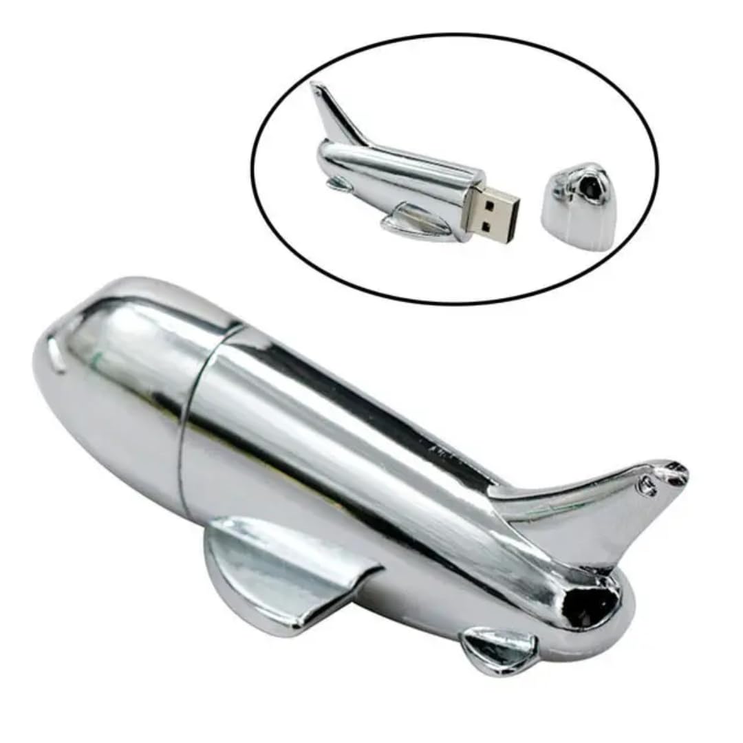 SippyTales® Aeroplane Shape Metal Pen Drive, Interface 2.0, Upto 10mbps, 1Pc, Corporate Gifting, Diwali Gifting, Professional use. (64, GB) - Image 2