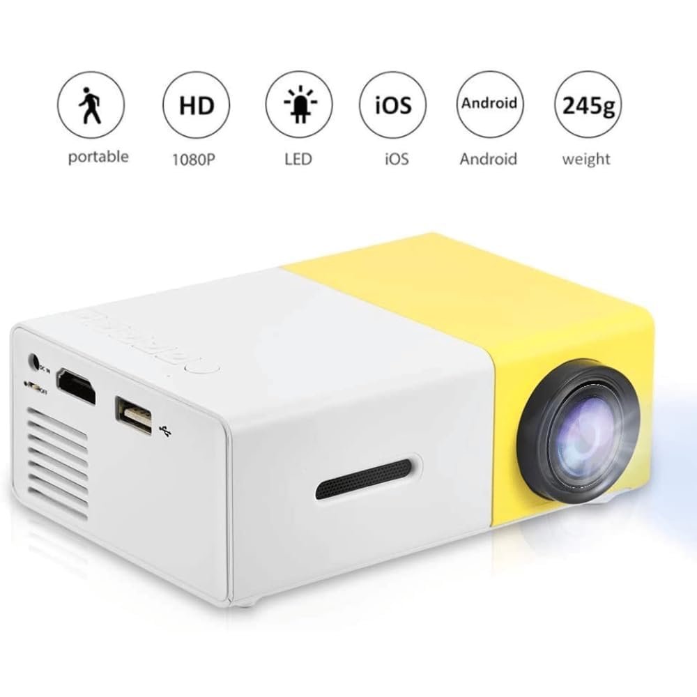 Mini Portable Projector with 180° Rotation & Remote | Wi-Fi & Bluetooth Auto Keystone Correction Ultra-Quiet ≤25dB Outdoor & Bedroom Use Smart Home Theatre (LED Projector) - Image 3