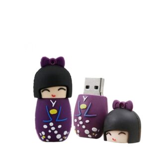 CleverlyGifted® 64GB Purple Japenese Doll USB Flash Drives, 2.0, Gifting Pen Drive, Upto 10Mbps, 1Pc