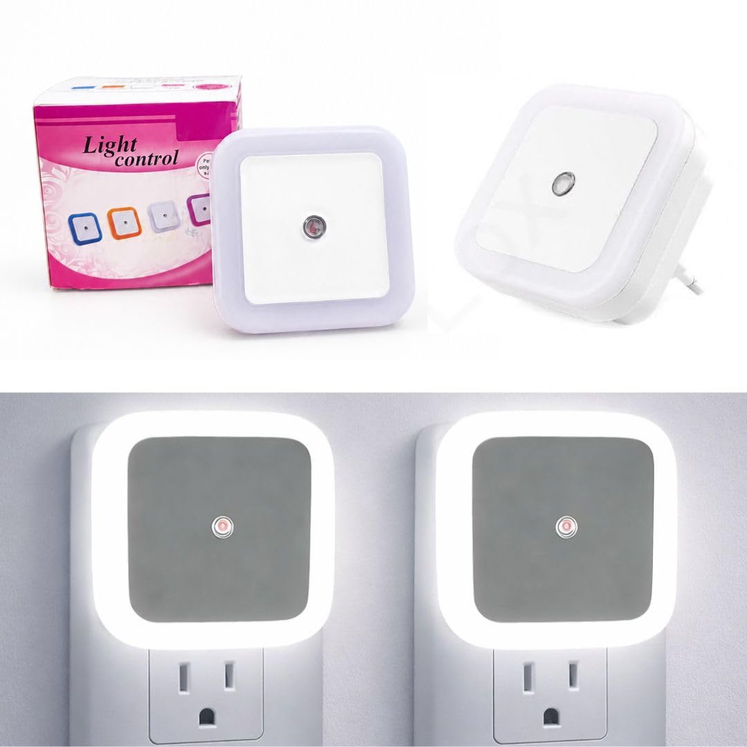 Decora Homes Smart Automatic Light On Off Sensor Night Lamp, Plug-in LED Bed Side Light, Dimmable Warm White Night Light for Bedroom, Kitchen, Bathroom, Stairs - Pack of 4 - Image 9