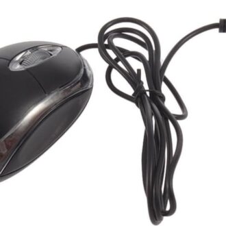 Wired Optical Mouse with Scroll Wheel | Mini USB Mouse for PC & Laptop | High Precision LED Optical Tracking | Ergonomic Compact Design | Black(Wired Mouse- 2)