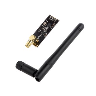 Generic 2.4g Nrf24l01 + Pa + Lna Sma Antenna Wireless Transceiver Multi-channel Power Amplifier Communication Module, 1000 M, Black