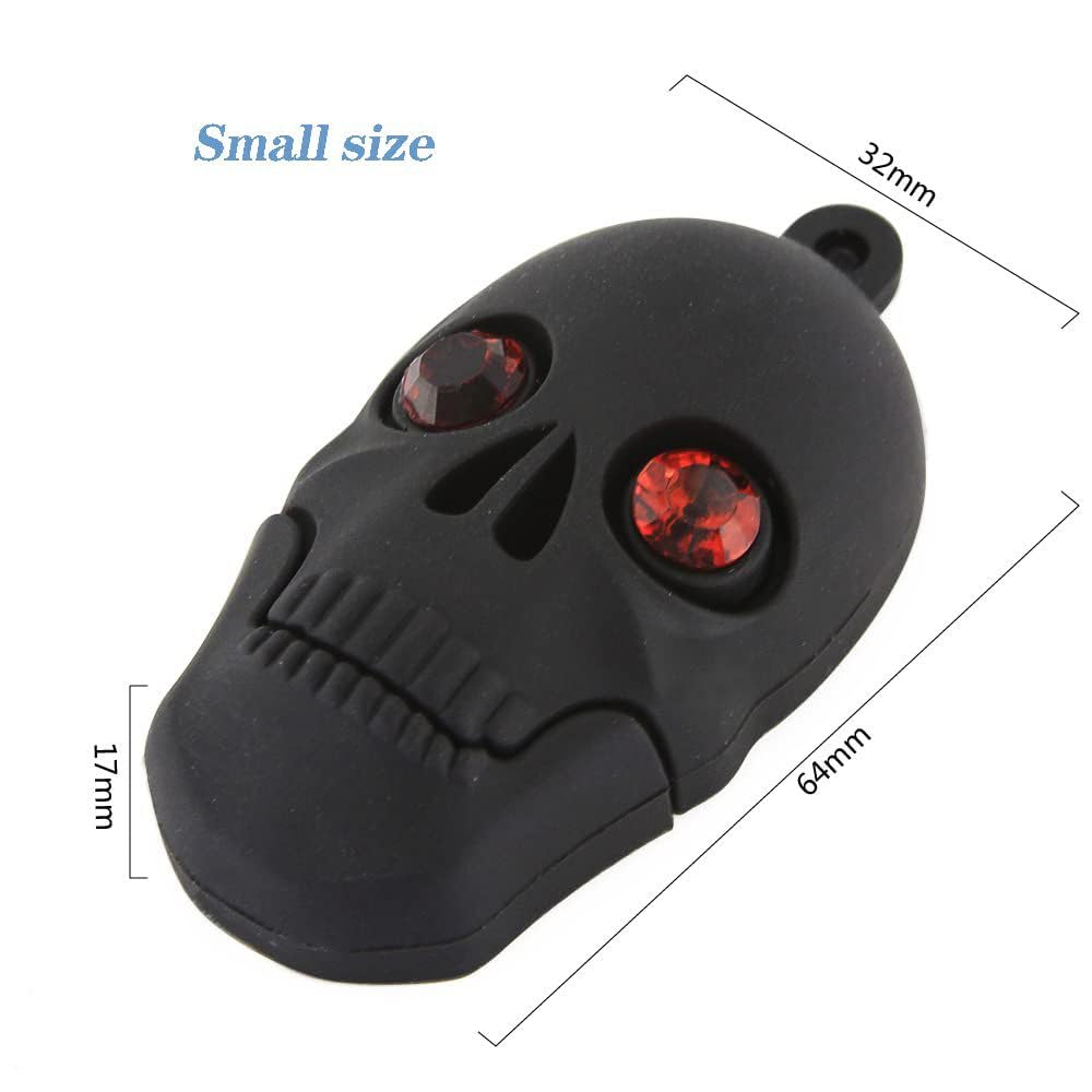 Skull Shape PVC Rubber USB Flash Drive 8GB | Novelty Pendrive | Fancy Designer Pen Drive | USB 2.0 Interface | Gifting Pendrive | Durable Soft Rubber Body | Up to 12MB/s Speed - Image 2