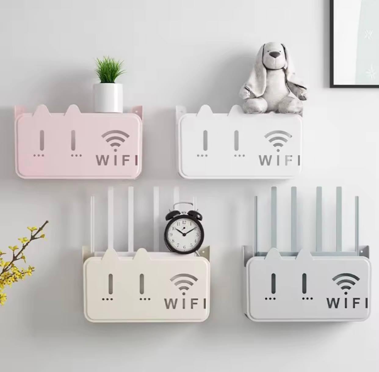 Self-Adhesive WiFi Router Storage Box | Wall Mount Router Holder Shelf for Modem, Set-Top Box & Smart Devices | Space-Saving Cable Organizer Stand for Home & Office (Standard) - Image 8