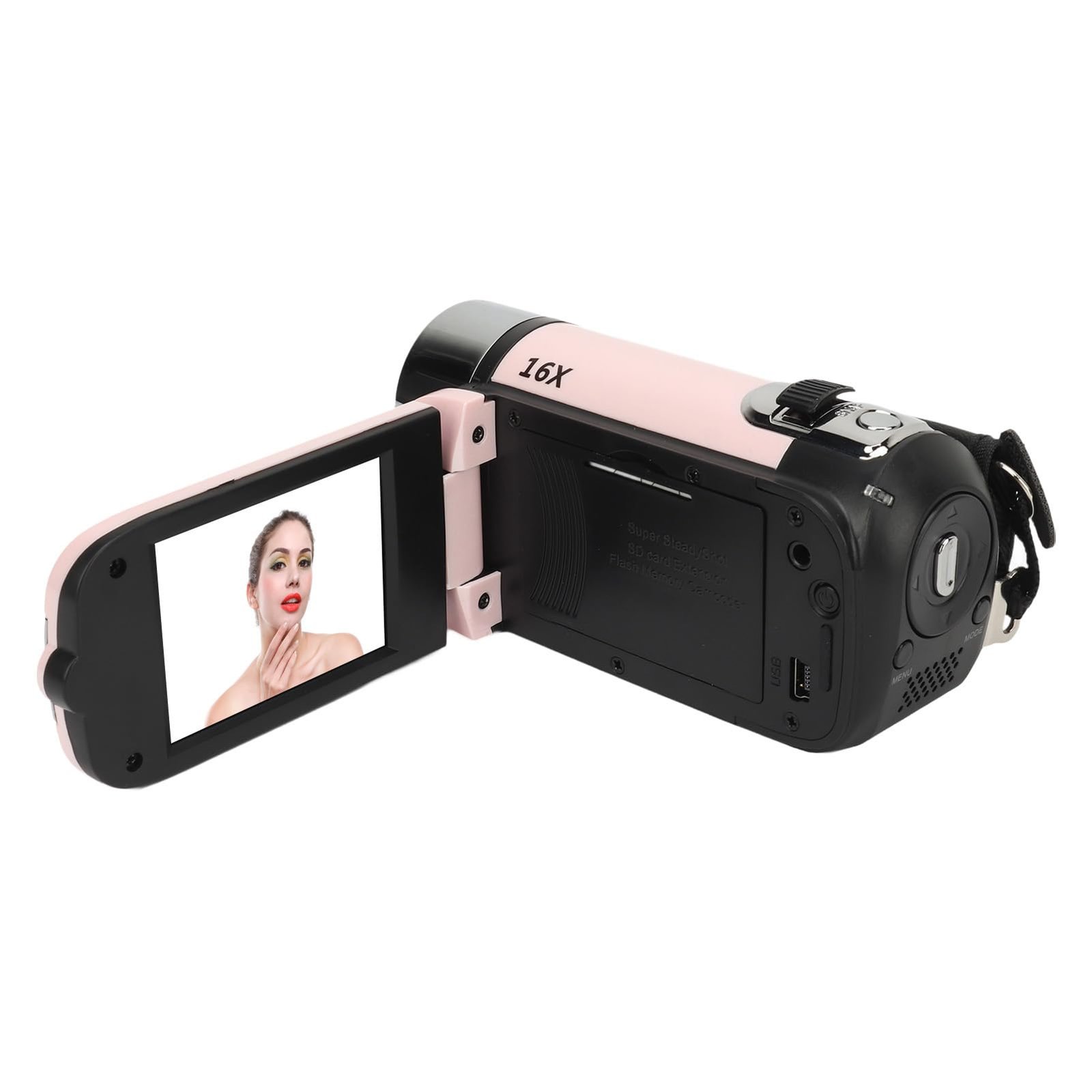 1080P Video Camera, 16MP Camcorder, 16X Digital Zoom, Vlogging Camera with Fill Light, 1/4 Inch Thread Hole, 2.4 Inch Rotatable Screen, USB Recorder (-2214230150514) - Image 3